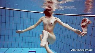 why is martina the hot croatian continuing her bikini show in pool?