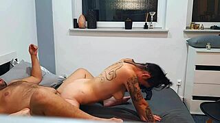 Angry girl RIDES bit man in AMAZON POSITION without ending