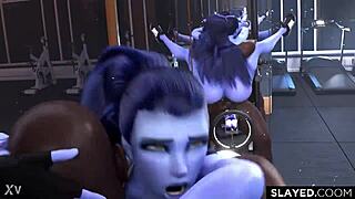 I feel so overwhelmed by Widowmaker getting wildly fucked in this intense creampie with big cock