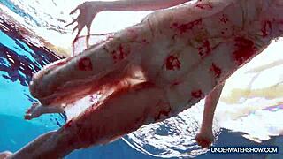 why is martina the hot croatian continuing her bikini show in pool?