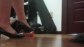 crushing that cock with heels feels so intense and thrilling