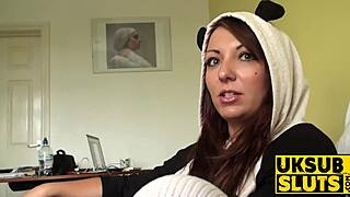 Uksubsluts com features sexy girl with natural tits getting hot pussy action and facial cumshot