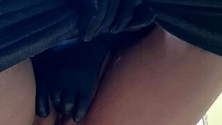 I caught my real teacher masturbating at school with big tits and clit?