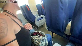 Accidental Public Train Sex Contrasts Handjob Cumshot With Amateur Milf And Big Cock