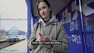 hey smoker at train station, wanna show tits to skip fine and ride cowgirl pov outdoors?