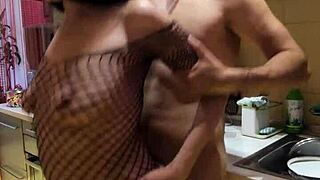 that homemade kitchen sex with milf wife in stockings is just the best