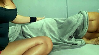 Handjob and Blowjob on My Friend Invited Overnight at House