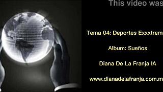 Deportes exxxtremos - diana de la franja at bar night club with desk dancing!