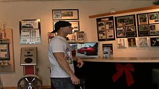 busty blonde deep throats cock before it slides in her shaved pussy 😈