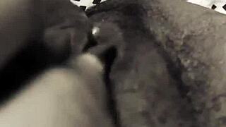 Horny stepmom rubs her wet pussy, yeah, she gets so turned on and slippery.