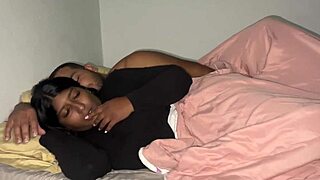 Stepfather mistakes stepdaughter for wife in accidental creampie fuck with big tits brunette spooning rough sex