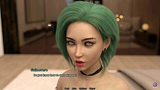 sexy stepsisters team up on stepbrother's big cock for cum in 3d hentai game 😈🍆