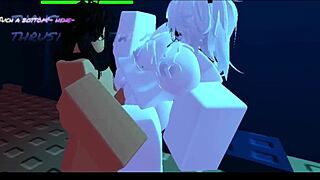 Roblox slut returns for big ass and tits sex action