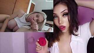 Compartiendo cama con tetona hermanastra latina horny pov masturbation orgasm creampie