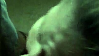 Hey, check out this Latina maid gagging on a big cock in part 1