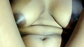 panties stay on while cute girl shows off beautiful tits in scene