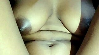 panties stay on while cute girl shows off beautiful tits in scene