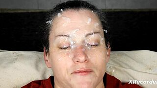 Compilation featured another bukkake facial with huge cumshots and dirty talk.