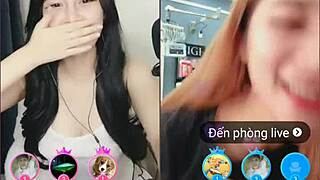 Two Cute Girls in Livestream Uplive Session