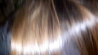 Teen prostitute takes big cock creampie in her big ass during outdoor anal assfucking at night