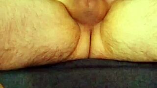 Guy masturbates with sex doll in homemade solo session. He enjoys the intimate experience fully.