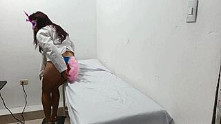 Doctor Fox Tail Fucks Herself With Dildo In Bisexual Fetish Roleplay