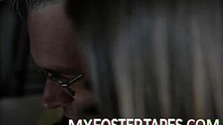 So when Jessae Rosae first meets foster mom Havana Bleu and her husband they give her a teddy bear gift. Things seem welcoming but soon the curvy milf with glasses leads to deepthroat doggystyle in bedroom 3some.