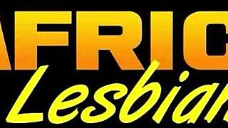 black hottie starts oiling up her big tits for a steamy lesbian massage session with fingering and licking action leading to intense homemade pussy play