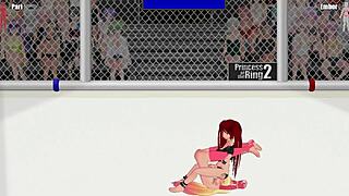 princess of the ring 2 features paris battling ember in a fierce street catfight wrestling match