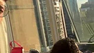 hey, we're this brazilian couple fuckin' bareback by the window, right? yeah, lettin' all the neighbors watch our skinny young bodies in fetish action with natural tits bouncin'!