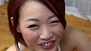 Swallowing Cum from Naughty Woman in Sports Bra and Lacy Panties with Big Ass