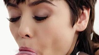 Goth slut Catherine Knight rides big dick Tommy Cabrio in cowgirl for cum covered doggystyle fuck