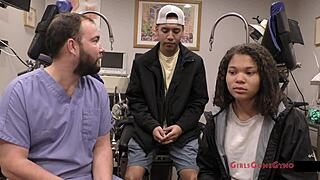 Whoa, Tampa University entrance physical with Michelle Anderson's big ass and tits spreading... 😏