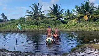 corno manso cries watchin his brazilian latina wife get fucked raw by another guy with wet pussy and ripped clothes