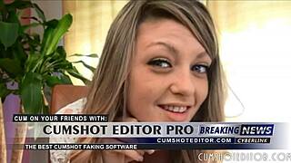 Blonde Slut with Blue Eyes Gives Emotional Jerk-Off Instructions Using Dildo in Homemade Fetish