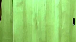 Adorable Japanese maid in cute uniform plays with buttplug in her big ass