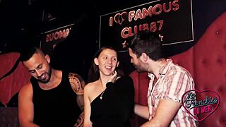 lola douce coquine takes on two enormous cocks as skinny french milf slut