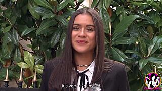 Stunning slut Alice Axx takes deep anal with hairy pussy and big natural tits