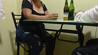 madura puta callejera! watch this big ass latina milf ride in lingerie outdoors!