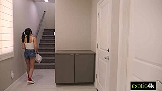 Whoa, this Asian slut's getting her tight pussy rearranged and creampied by a monster cock 😈🍆