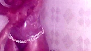 Crazybitch takes a shower with her dildo before facing the biggest dick from Ghana in Nigeria