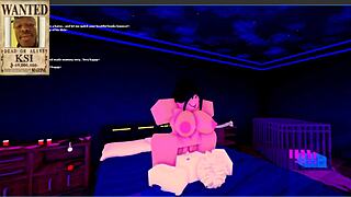 uh, i finally met my dream goth mommy in that roblox condo rp and she's ridin' my big cock like crazy...