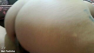 hey, mel fadinha is that sexy brunette bbw givin' blowjob and fuckin' with natural tits bouncin' in hot action