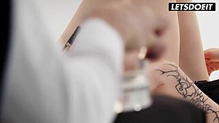 Goth slut Catherine Knight rides big dick Tommy Cabrio in cowgirl for cum covered doggystyle fuck