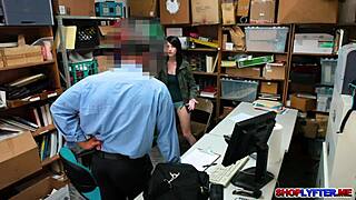 I love how shoplyfter alex harper with perfect tits gets fucked hard in the office during humiliation scene.