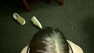 deepthroat training session with the snow bunny turned out really well