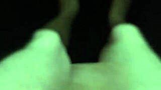 Amateurs exposed their big cocks outside at night in a public setting.