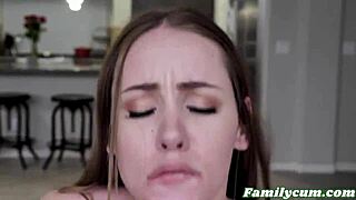 Naomi Blue Faces Punishment from Stepmom Forcing Petite Teen to Fuck Stepbrother