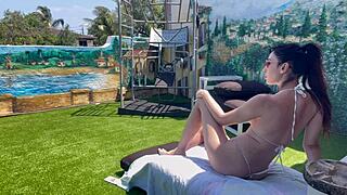 Italian milf Artemisia Love reveals perfect body outdoors alone