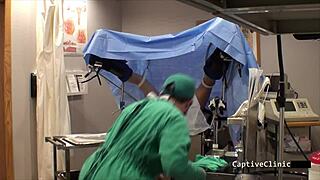 Wanna see Phoenix Rose as human guinea pig in latex fetish vibrator scene?